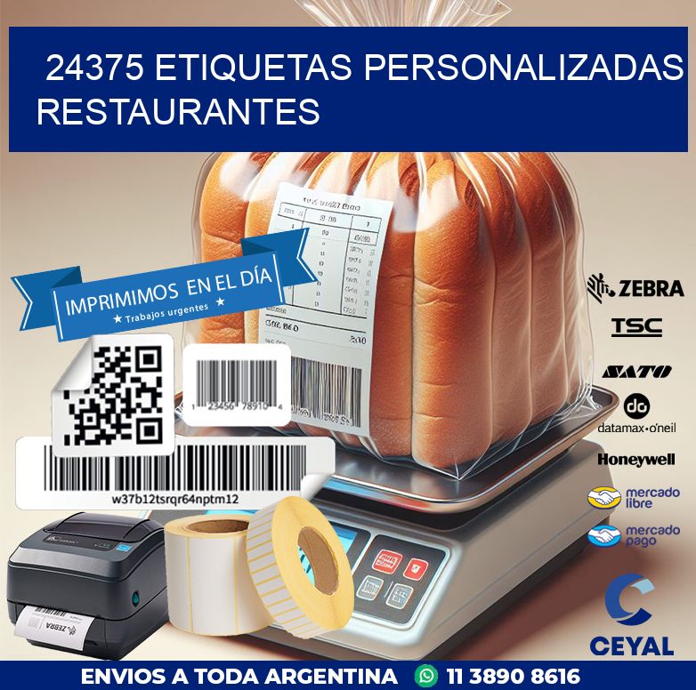 24375 ETIQUETAS PERSONALIZADAS RESTAURANTES