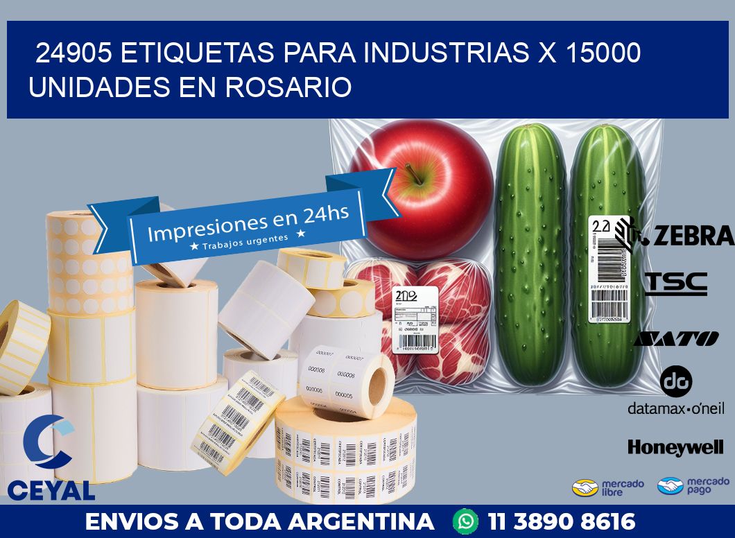 24905 ETIQUETAS PARA INDUSTRIAS x 15000 UNIDADES EN ROSARIO