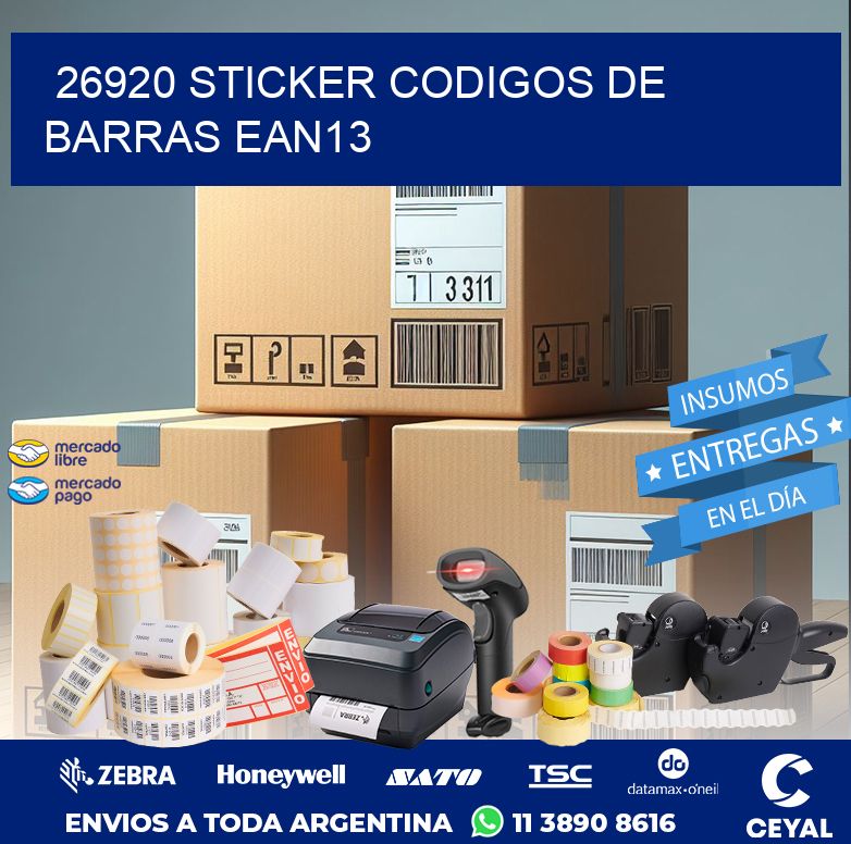 26920 STICKER CODIGOS DE BARRAS EAN13