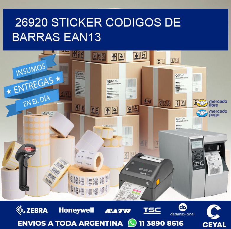 26920 STICKER CODIGOS DE BARRAS EAN13