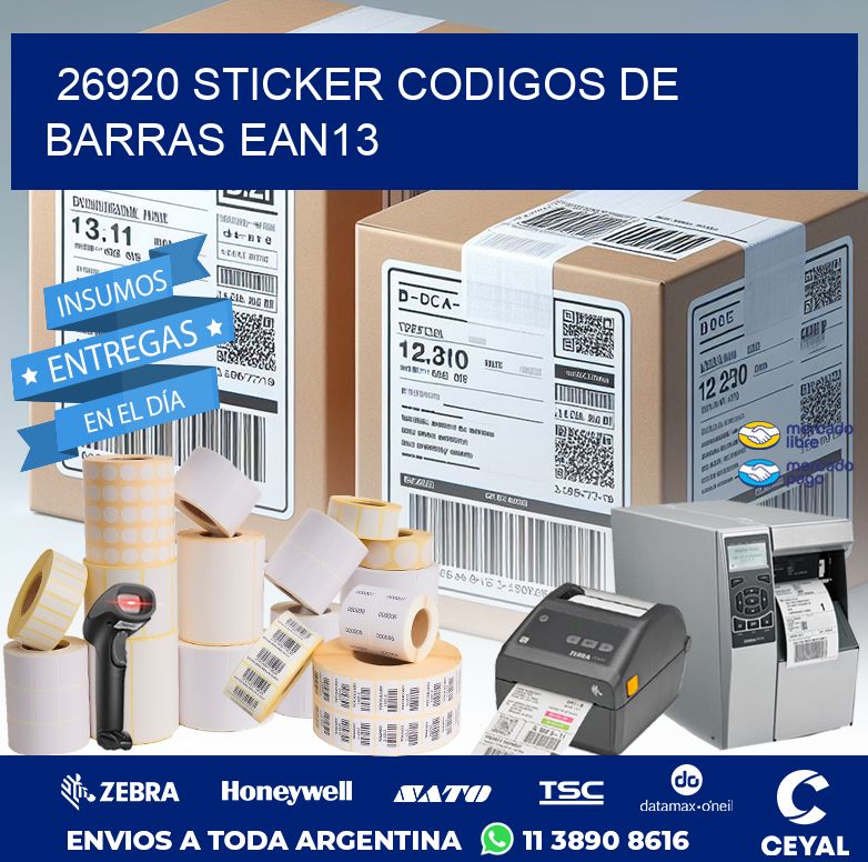 26920 STICKER CODIGOS DE BARRAS EAN13