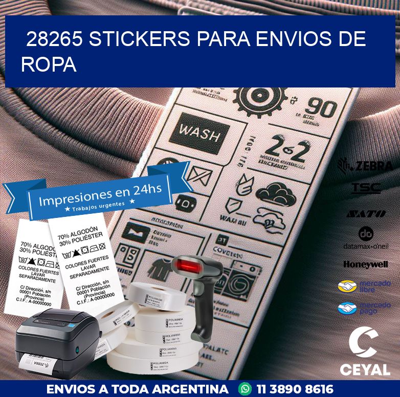 28265 STICKERS PARA ENVIOS DE ROPA