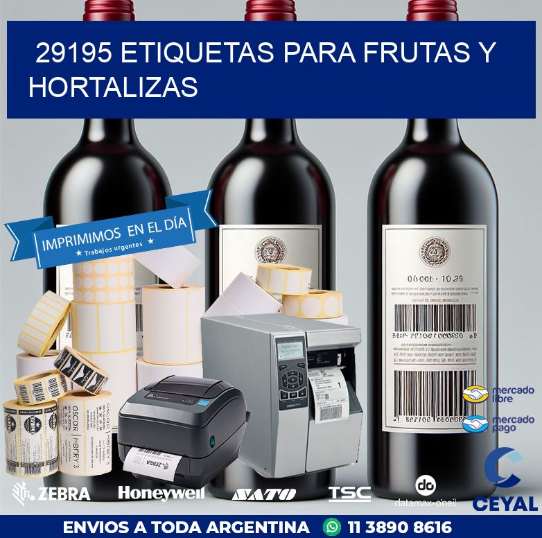 29195 ETIQUETAS PARA FRUTAS Y HORTALIZAS