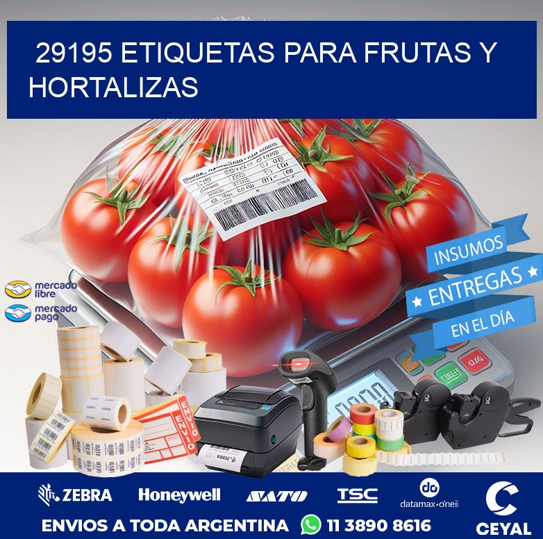 29195 ETIQUETAS PARA FRUTAS Y HORTALIZAS