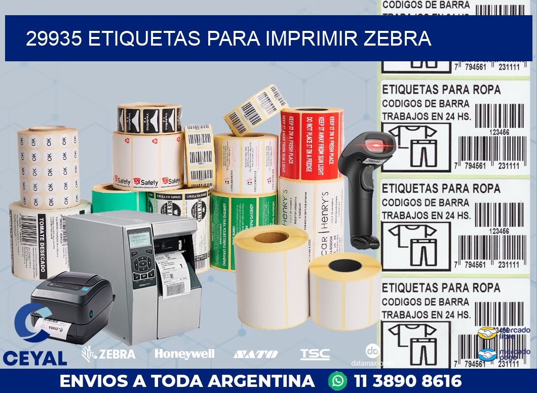 29935 ETIQUETAS PARA IMPRIMIR ZEBRA