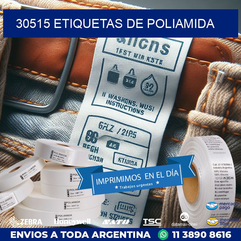 30515 ETIQUETAS DE POLIAMIDA