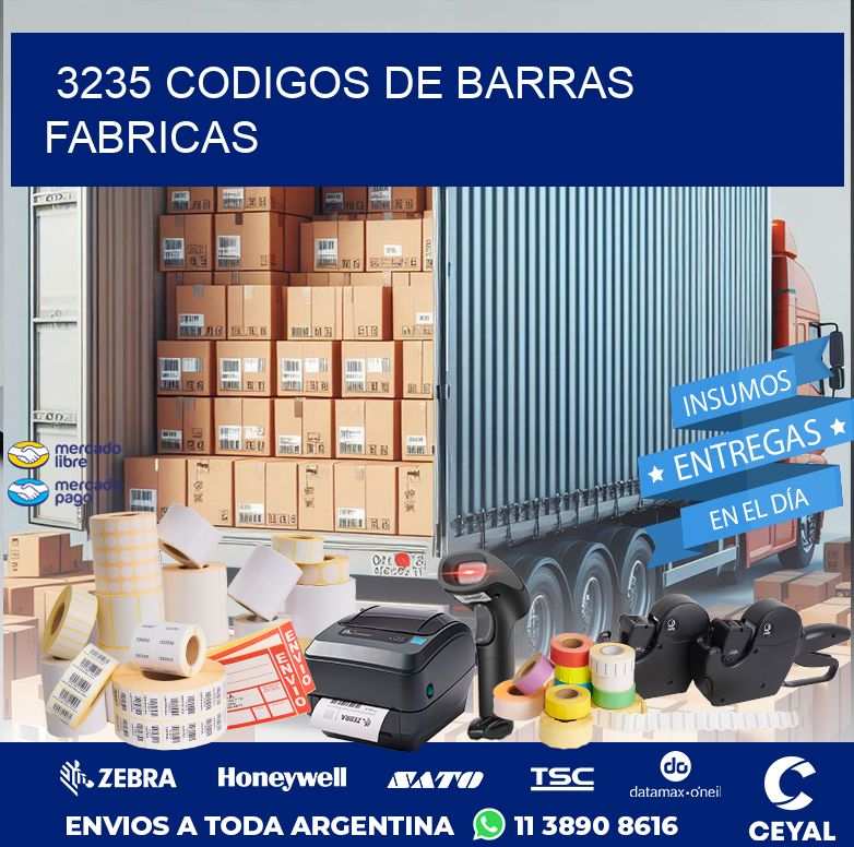 3235 CODIGOS DE BARRAS FABRICAS