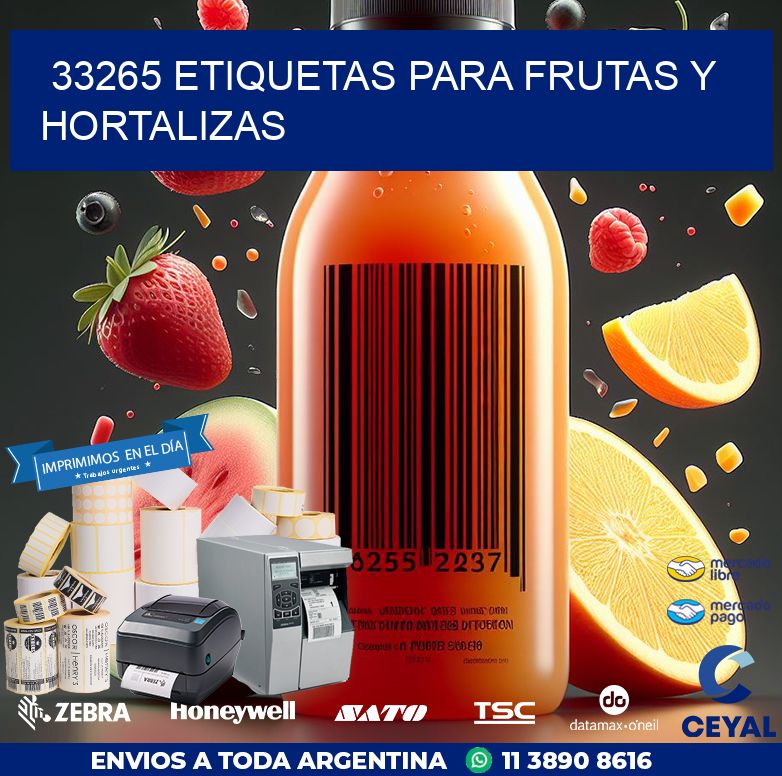 33265 ETIQUETAS PARA FRUTAS Y HORTALIZAS