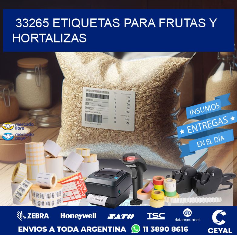 33265 ETIQUETAS PARA FRUTAS Y HORTALIZAS