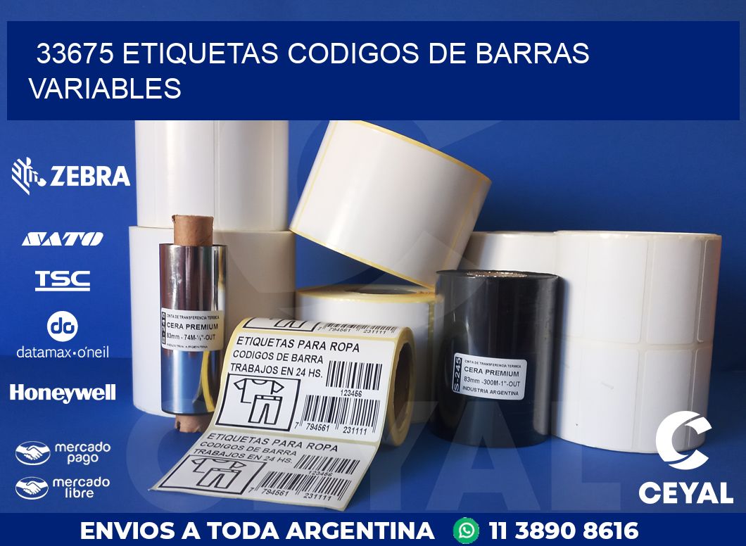 33675 ETIQUETAS CODIGOS DE BARRAS VARIABLES