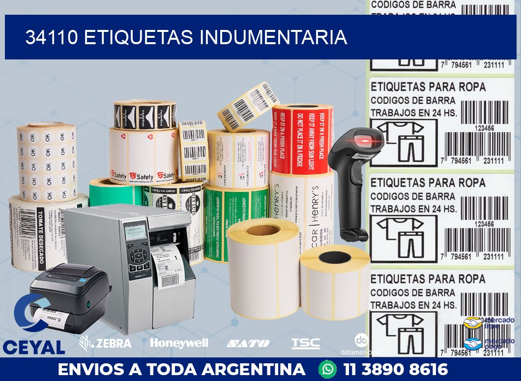 34110 ETIQUETAS INDUMENTARIA