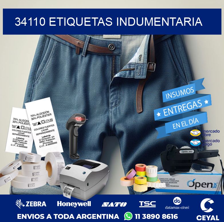 34110 ETIQUETAS INDUMENTARIA