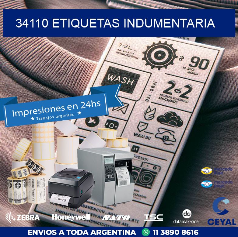 34110 ETIQUETAS INDUMENTARIA