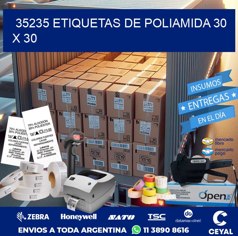 35235 ETIQUETAS DE POLIAMIDA 30 X 30