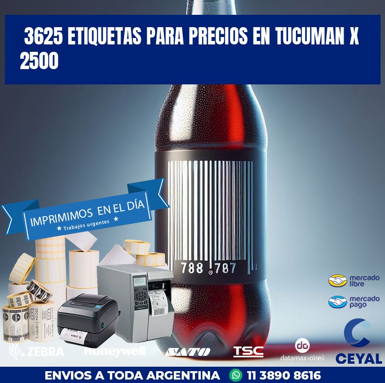 3625 ETIQUETAS PARA PRECIOS EN TUCUMAN X 2500