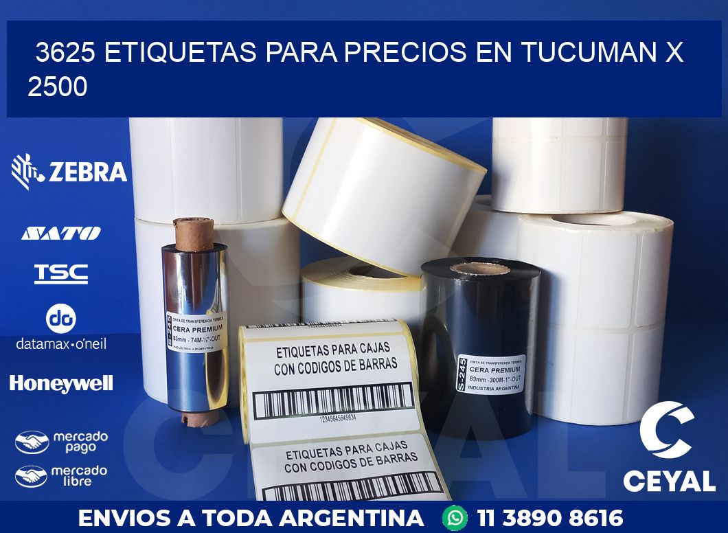 3625 ETIQUETAS PARA PRECIOS EN TUCUMAN X 2500