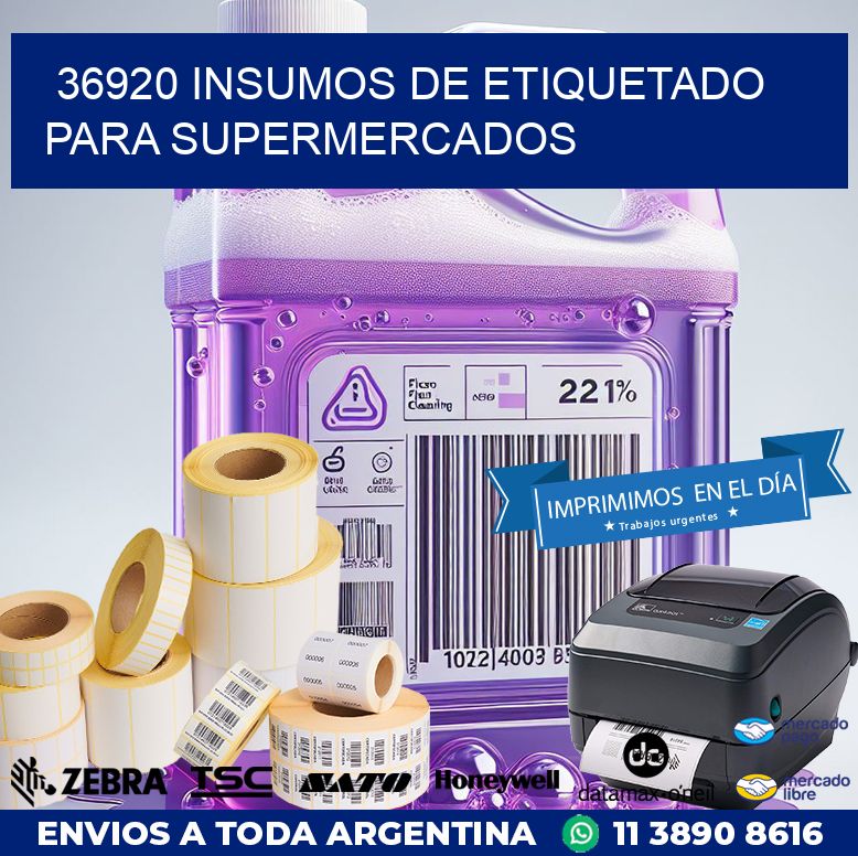 36920 INSUMOS DE ETIQUETADO PARA SUPERMERCADOS