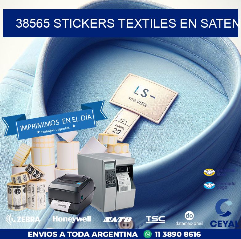 38565 STICKERS TEXTILES EN SATEN