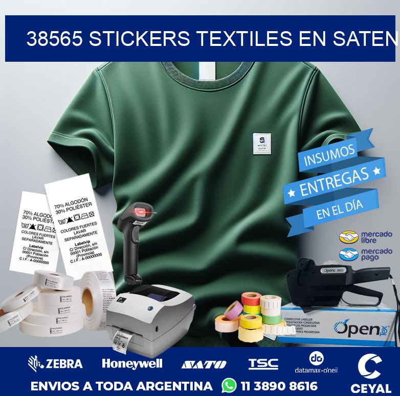38565 STICKERS TEXTILES EN SATEN