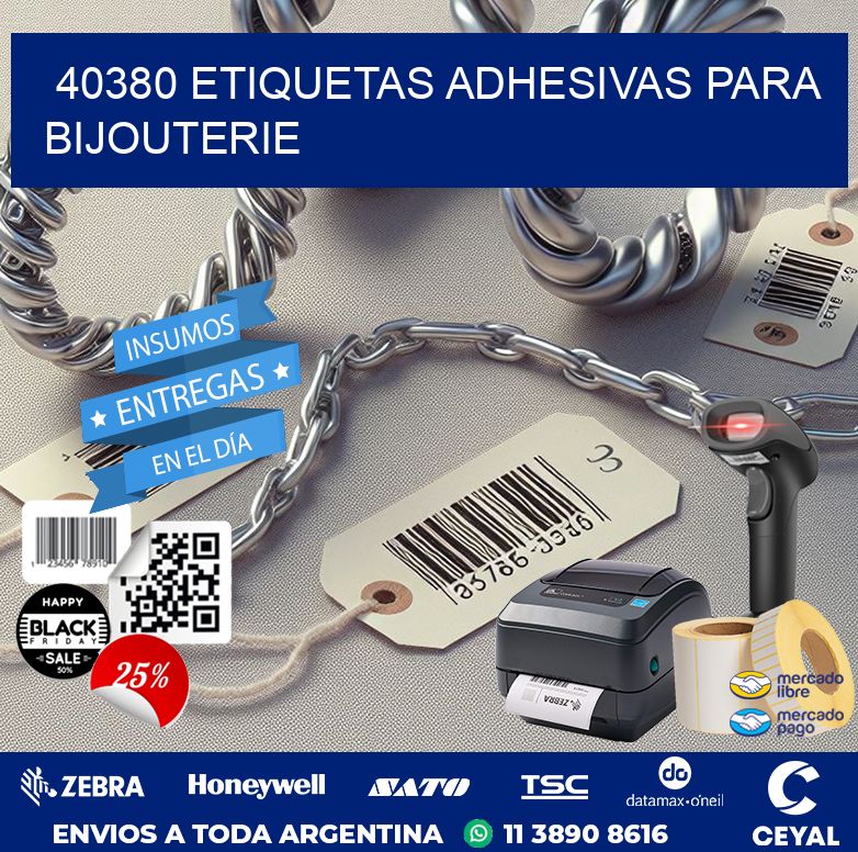 40380 ETIQUETAS ADHESIVAS PARA BIJOUTERIE