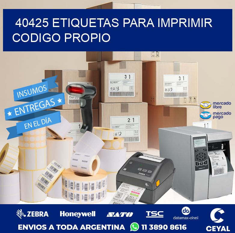 40425 ETIQUETAS PARA IMPRIMIR CODIGO PROPIO