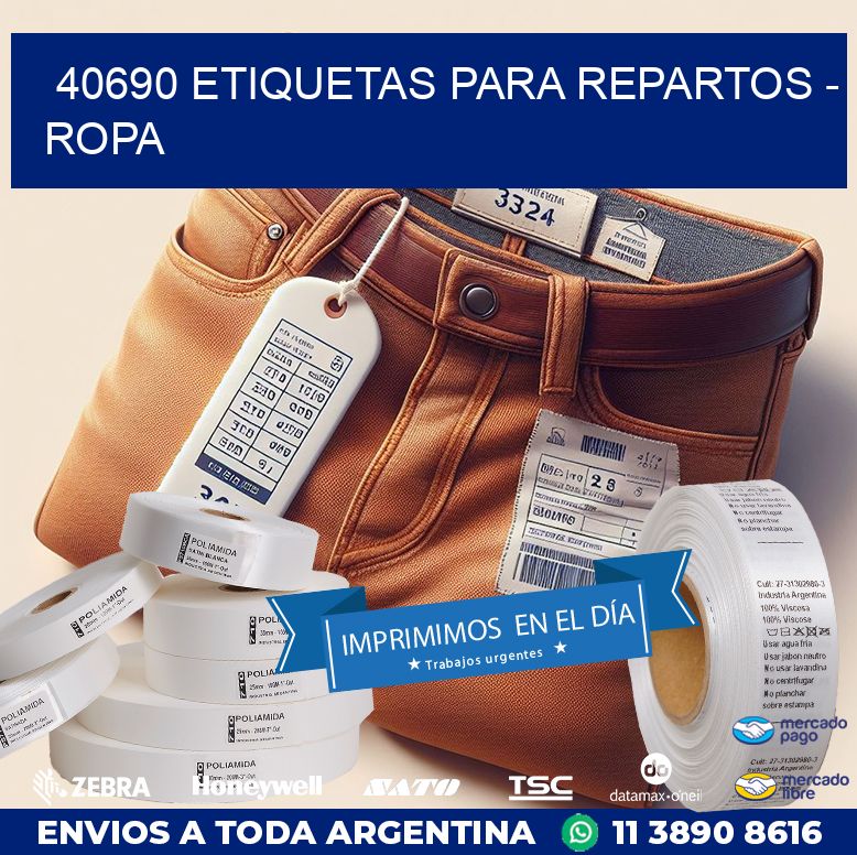 40690 ETIQUETAS PARA REPARTOS - ROPA