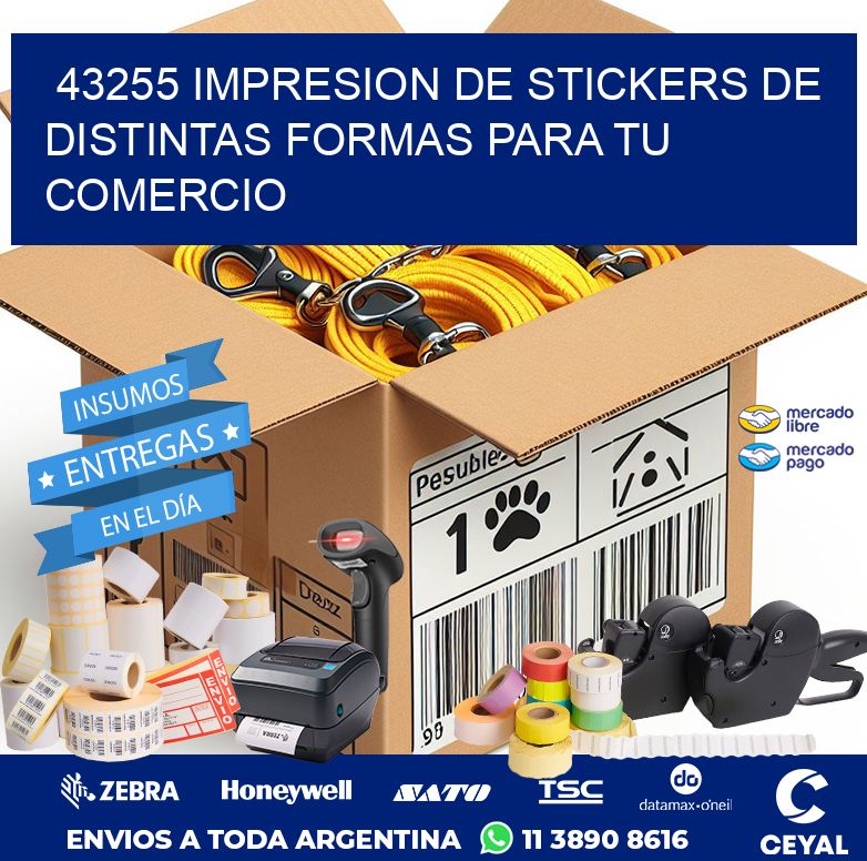 43255 IMPRESION DE STICKERS DE DISTINTAS FORMAS PARA TU COMERCIO
