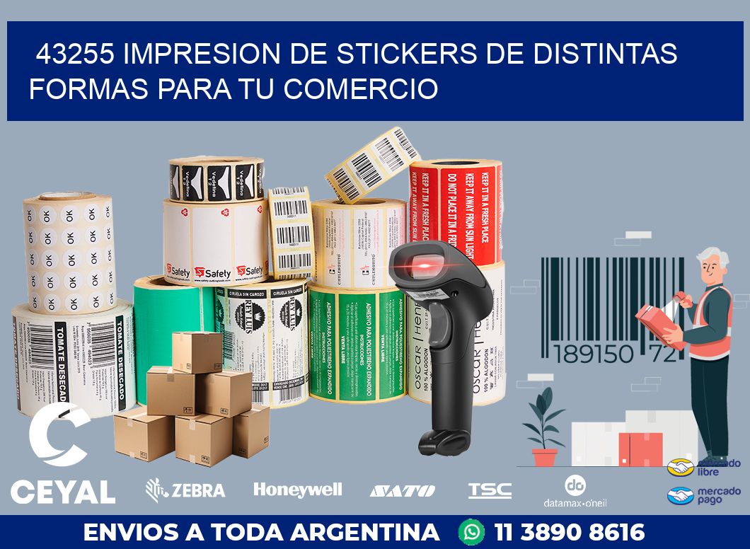 43255 IMPRESION DE STICKERS DE DISTINTAS FORMAS PARA TU COMERCIO