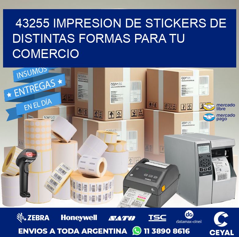 43255 IMPRESION DE STICKERS DE DISTINTAS FORMAS PARA TU COMERCIO