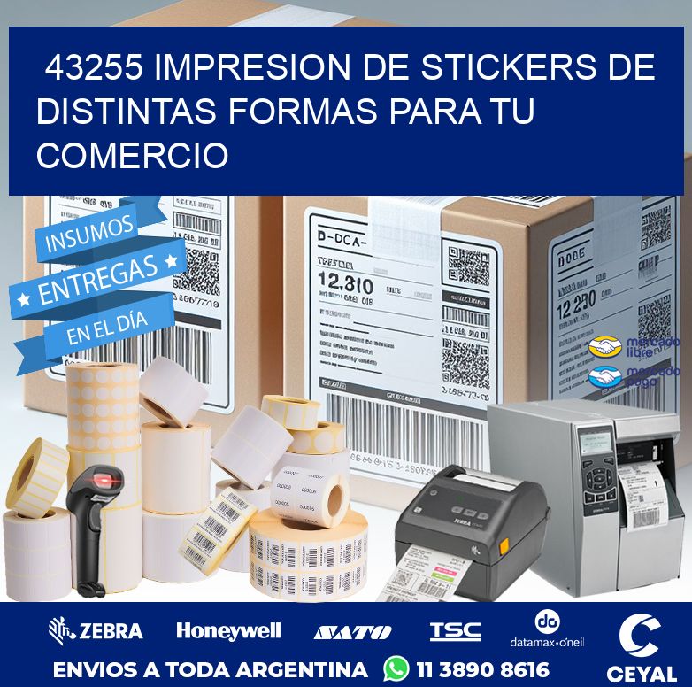 43255 IMPRESION DE STICKERS DE DISTINTAS FORMAS PARA TU COMERCIO