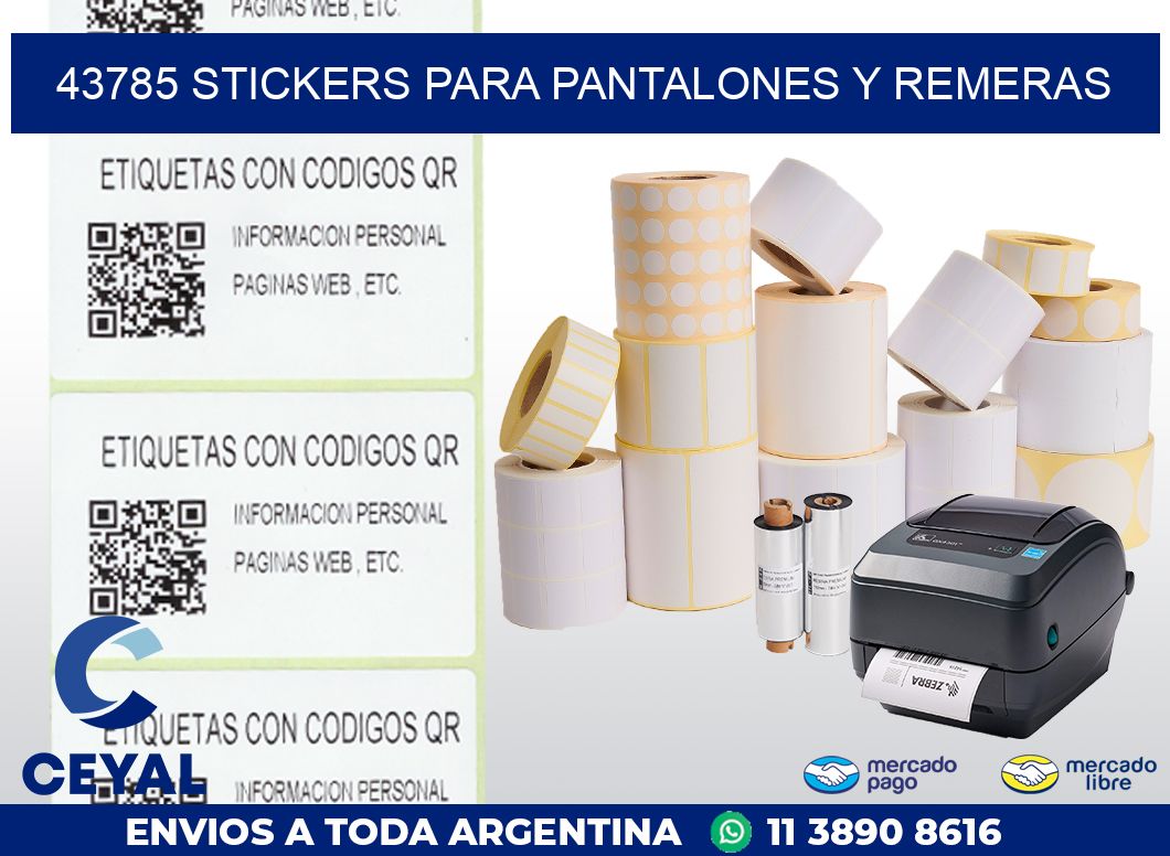 43785 STICKERS PARA PANTALONES Y REMERAS