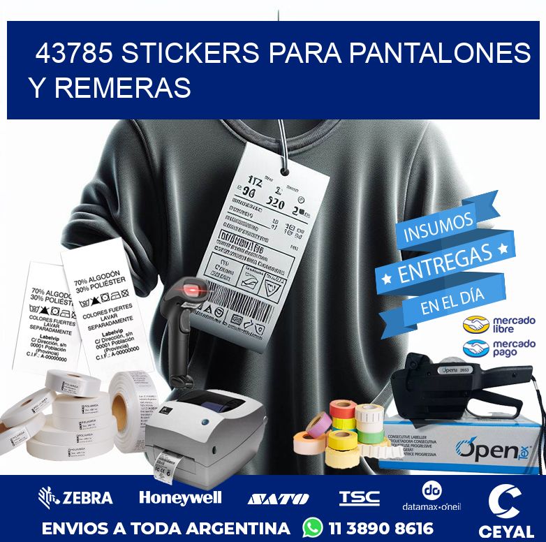 43785 STICKERS PARA PANTALONES Y REMERAS