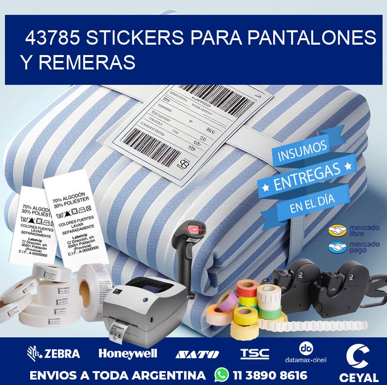 43785 STICKERS PARA PANTALONES Y REMERAS