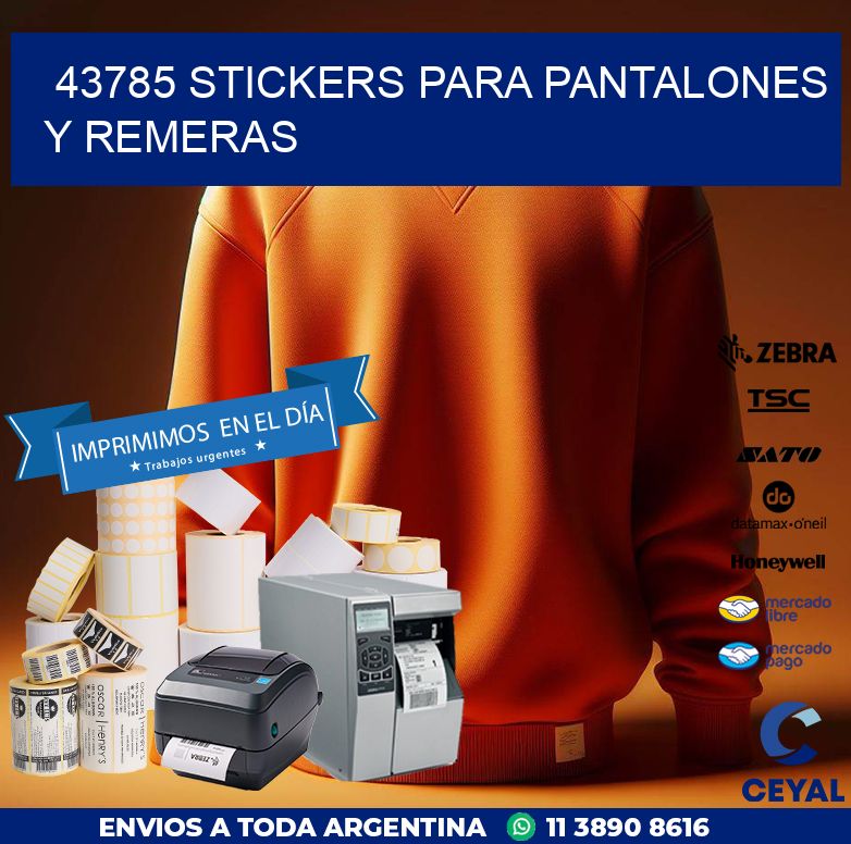 43785 STICKERS PARA PANTALONES Y REMERAS
