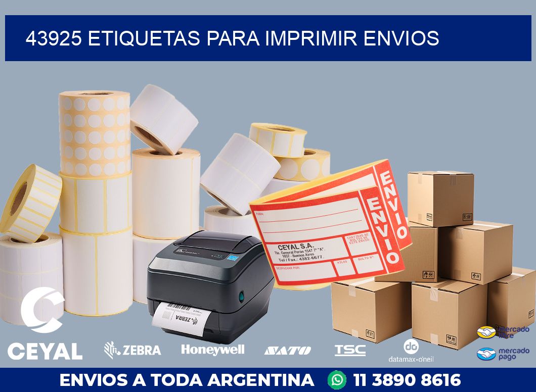43925 ETIQUETAS PARA IMPRIMIR ENVIOS