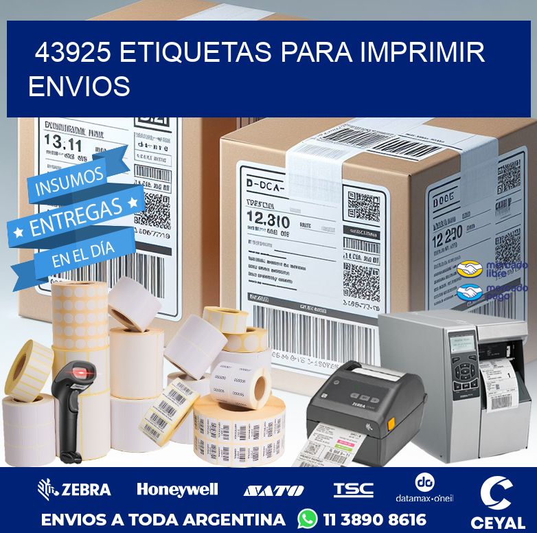 43925 ETIQUETAS PARA IMPRIMIR ENVIOS