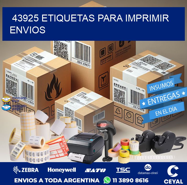 43925 ETIQUETAS PARA IMPRIMIR ENVIOS