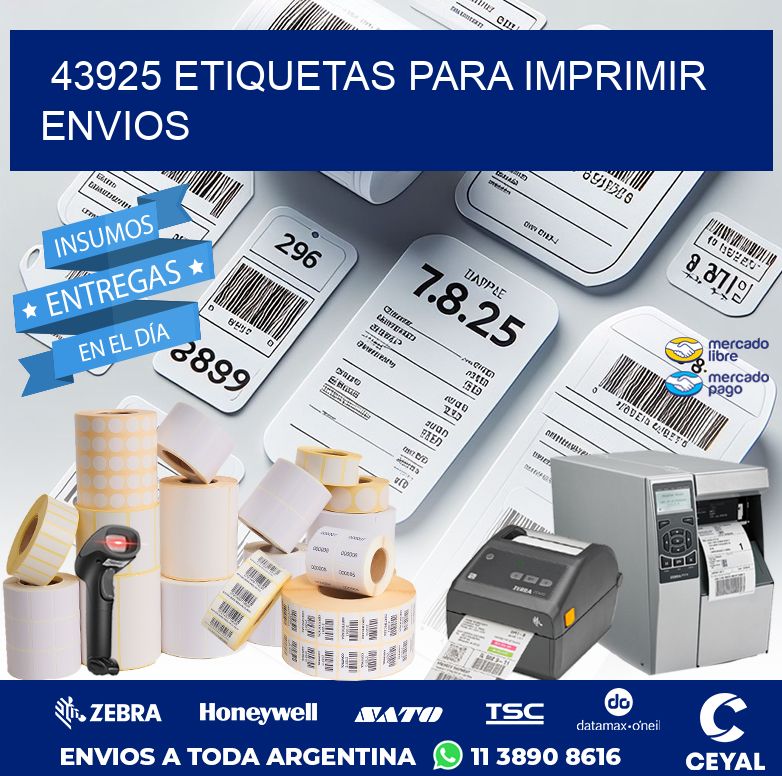 43925 ETIQUETAS PARA IMPRIMIR ENVIOS