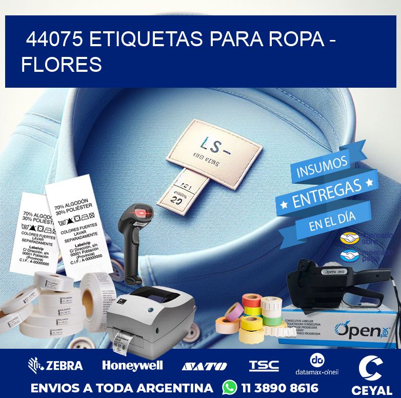 44075 ETIQUETAS PARA ROPA – FLORES