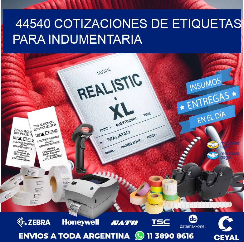 44540 COTIZACIONES DE ETIQUETAS PARA INDUMENTARIA