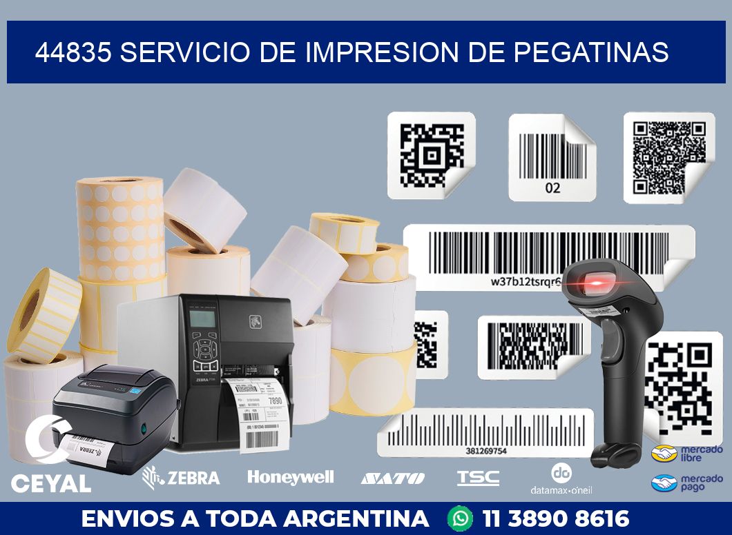 44835 SERVICIO DE IMPRESION DE PEGATINAS