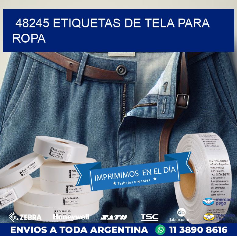 48245 ETIQUETAS DE TELA PARA ROPA