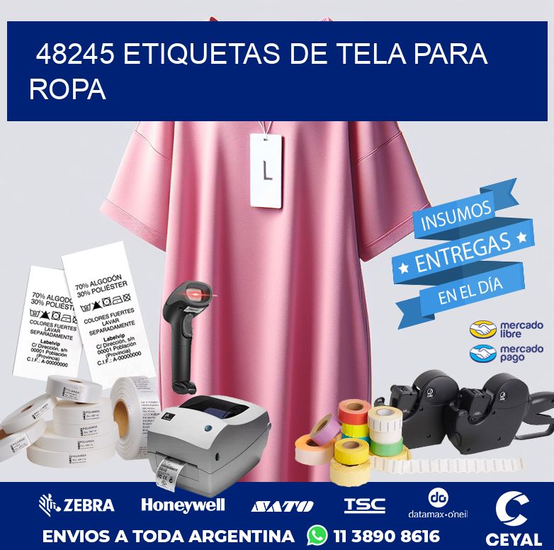 48245 ETIQUETAS DE TELA PARA ROPA