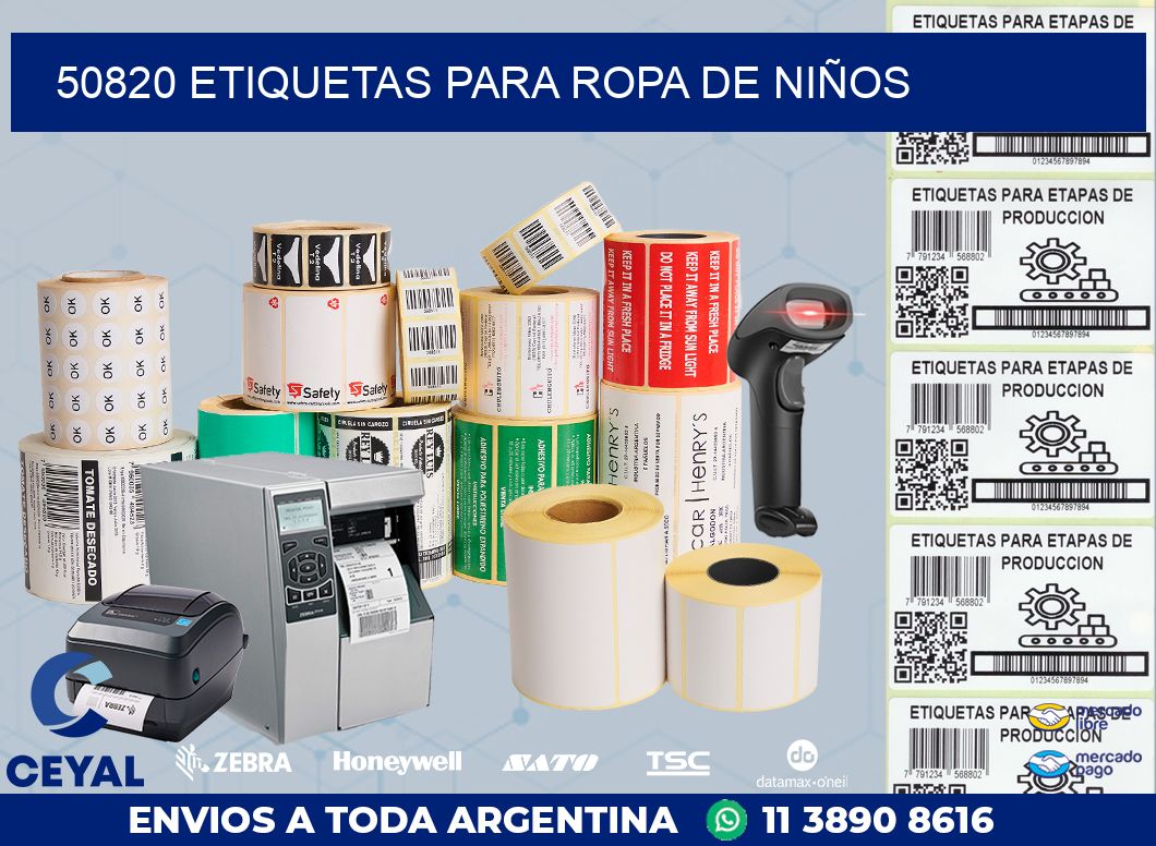 50820 ETIQUETAS PARA ROPA DE NIÑOS