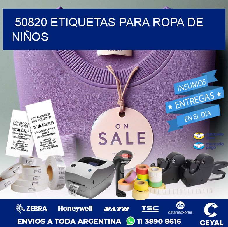 50820 ETIQUETAS PARA ROPA DE NIÑOS