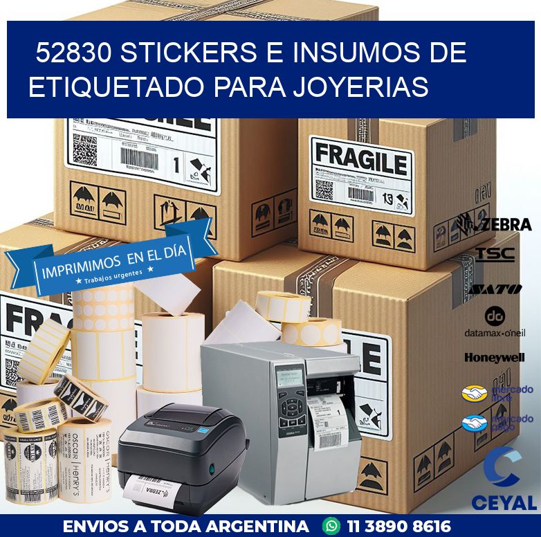 52830 STICKERS E INSUMOS DE ETIQUETADO PARA JOYERIAS