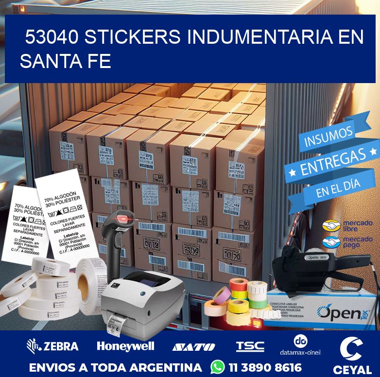 53040 STICKERS INDUMENTARIA EN SANTA FE