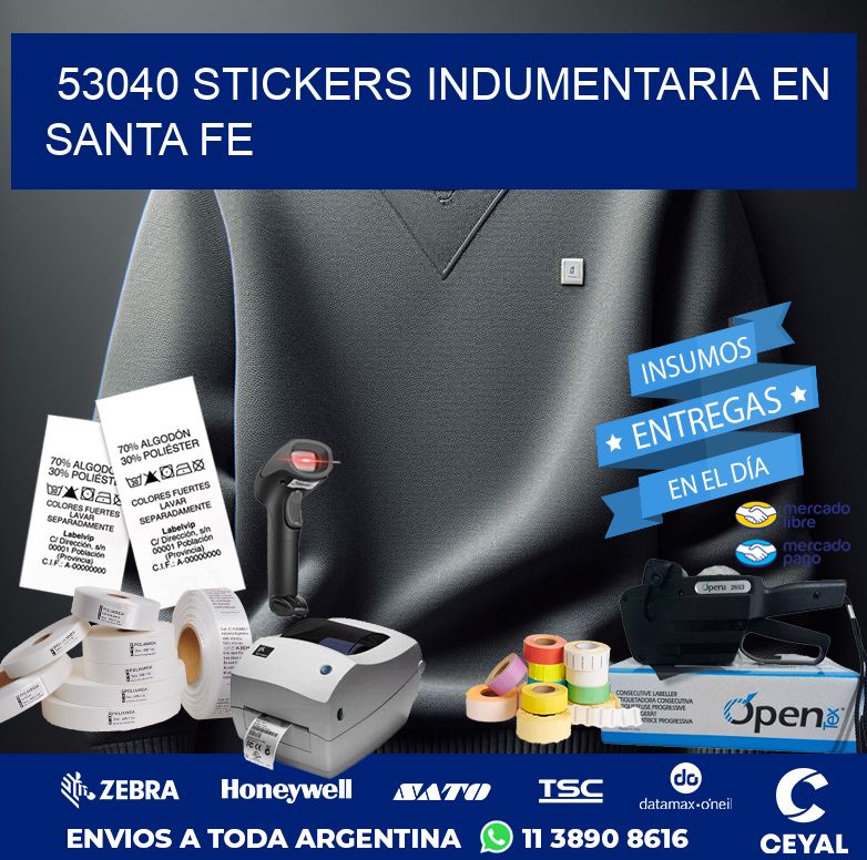53040 STICKERS INDUMENTARIA EN SANTA FE
