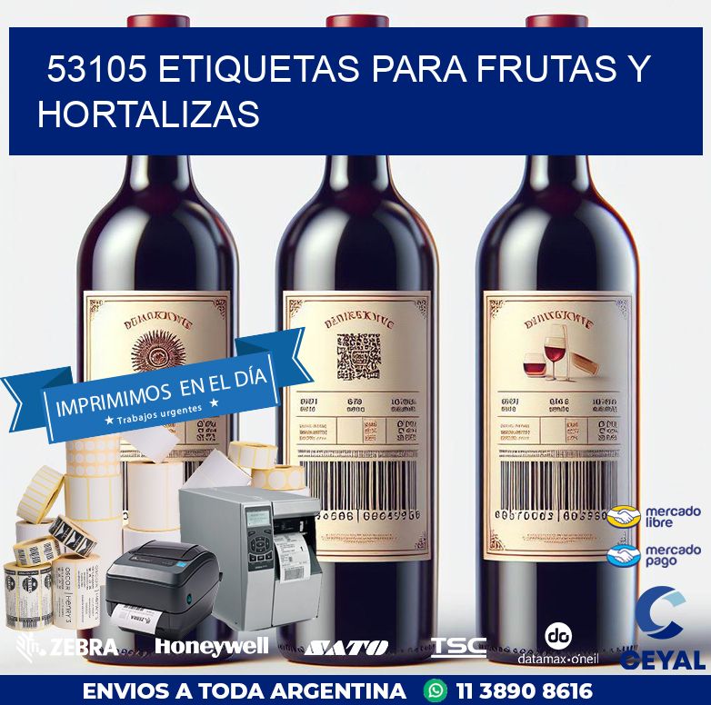 53105 ETIQUETAS PARA FRUTAS Y HORTALIZAS