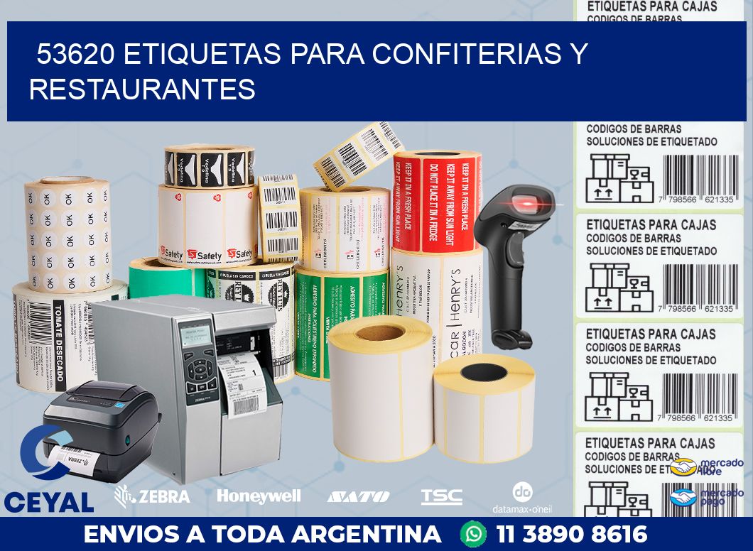 53620 ETIQUETAS PARA CONFITERIAS Y RESTAURANTES